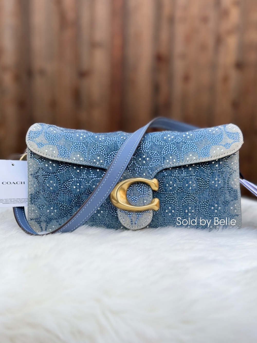 NWT Coach Tabby 26 Crystal Denim Signature